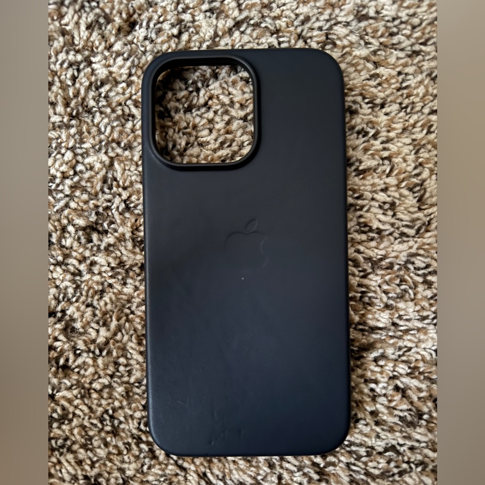 Apple Black leather iPhone 13 Pro Case